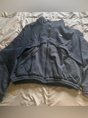 Rhude Black Full-Zip Windbreaker Jacket